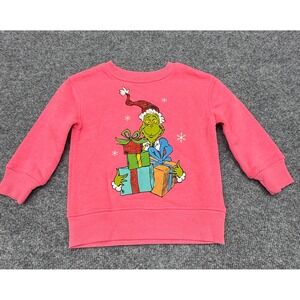 Carter's The Grinch Pink Christmas Sweatshirt Toddler Girls 2T Dr Seuss Holiday